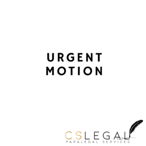 Urgent Motion